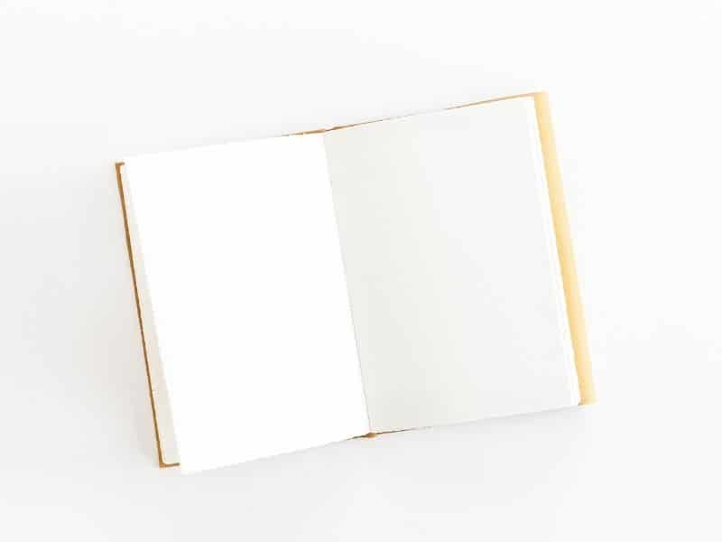 open blank journal